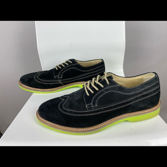 1901 Black Suede Oxford Wingtips Sz 13 - Picture 2 of 7